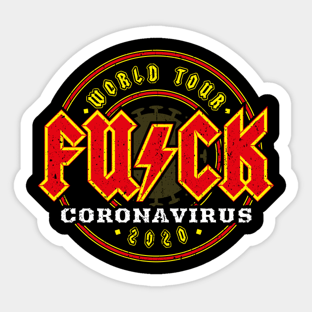 FUCK Covid World Tour Sticker by Olipop